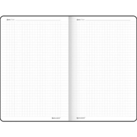 Блокнот А5 135x212 мм BRAUBERG "Edge", под кожу, резинка, держатель, 80 л., клетка, розовый, 117148