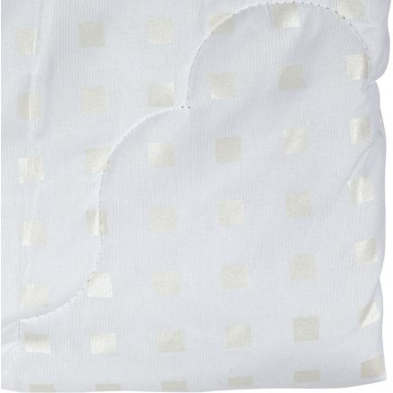 Одеяло 140х205 стеганное, 350гр/м2 (иск. лебяж. пух/тик ПЭ), белые шашечки