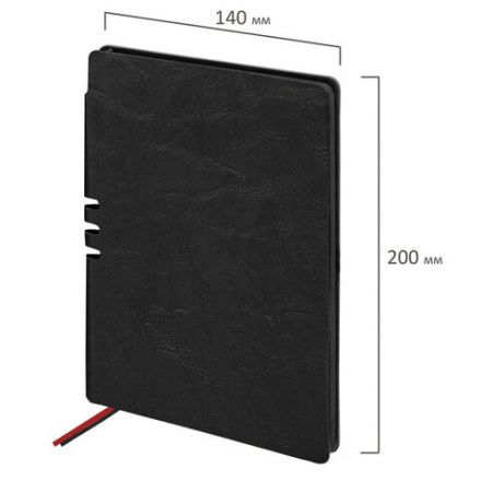 Блокнот А5 (140х200 мм), BRAUBERG "NEBRASKA", под кожу, 80 л., линия, черный, 113411 Блокнот А5 (140х200 мм), BRAUBERG "NEBRASKA", под кожу, 80 л., линия, черный, 113411