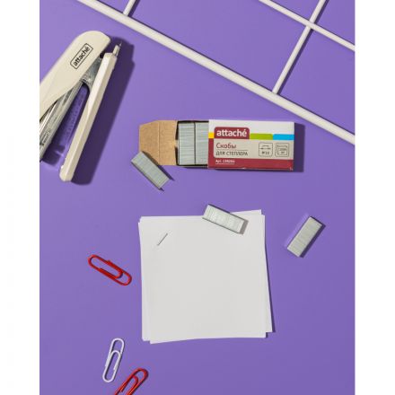 Скобы для степлера №10 Attache оцинкованные (1000 штук в упаковке)