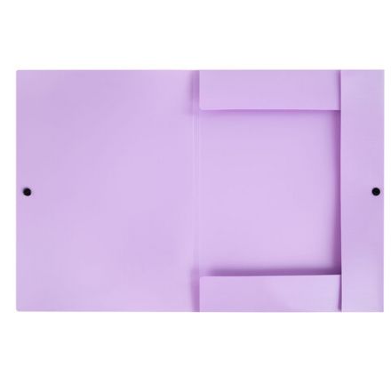 Папка на кнопке пластиковая BRAUBERG "PASTEL", А4, 3 клапана, 600 мкм, цвета ассорти, 272886