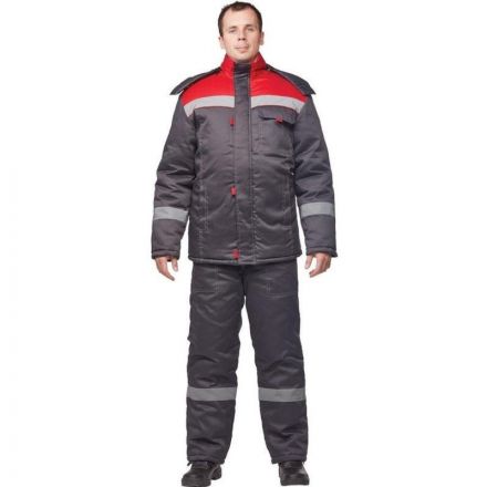 Костюм рабочий зимний муж з31-КПК сер/красн (р.64-66) 182-188 (Арсенал-СП)