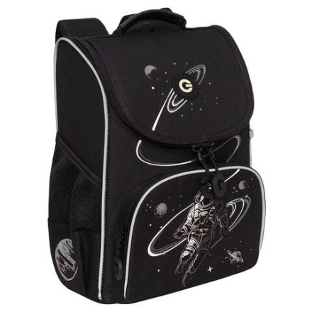 Ранец GRIZZLY анатомическая спинка, с мешком для обуви, для мальчиков, "SPACEMAN RACE", 33х25х13 см, RAm-585-4/1