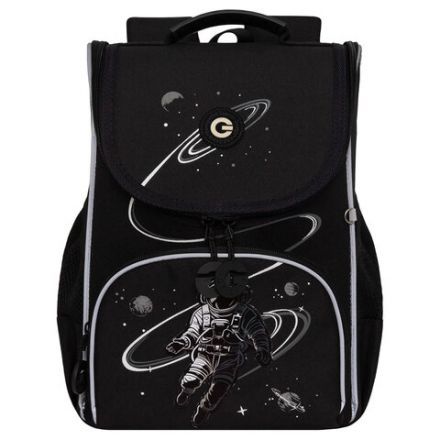 Ранец GRIZZLY анатомическая спинка, с мешком для обуви, для мальчиков, "SPACEMAN RACE", 33х25х13 см, RAm-585-4/1