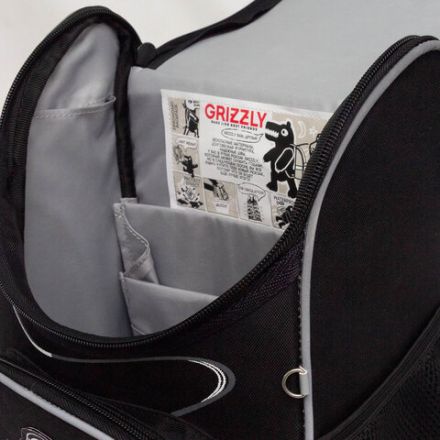 Ранец GRIZZLY анатомическая спинка, с мешком для обуви, для мальчиков, "SPACEMAN RACE", 33х25х13 см, RAm-585-4/1