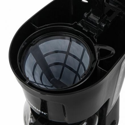 Кофеварка капельная SONNEN CM1095, 900 Вт, объем 1,8 л, подогрев кофе, противокапельная система, черная, 456334