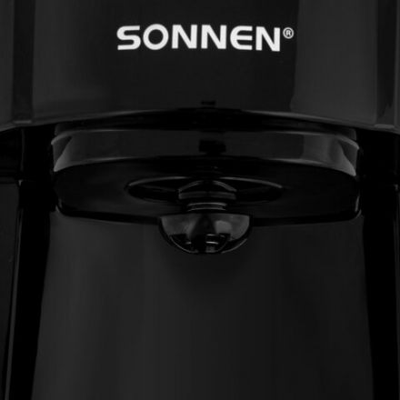 Кофеварка капельная SONNEN CM1095, 900 Вт, объем 1,8 л, подогрев кофе, противокапельная система, черная, 456334