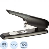 Степлер КОМУС 1159 (N23) до 100 лист. закрытое плоское сшивание черный