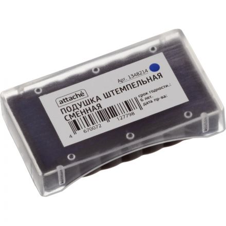 Подушка штемпельная сменная Attache синяя для артикулов 1348206 и 1348213 Подушка штемпельная сменная Attache синяя для артикулов 1348206 и 1348213