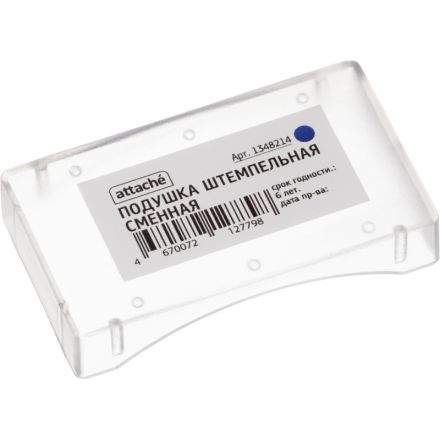 Подушка штемпельная сменная Attache синяя для артикулов 1348206 и 1348213 Подушка штемпельная сменная Attache синяя для артикулов 1348206 и 1348213