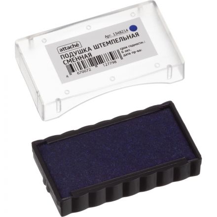 Подушка штемпельная сменная Attache синяя для артикулов 1348206 и 1348213 Подушка штемпельная сменная Attache синяя для артикулов 1348206 и 1348213