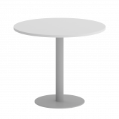 Home Office Стол круглый VR.SP-5-90.1 Белый/Серый металл 900*900*750