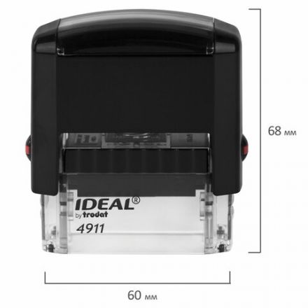 Штамп стандартный "ОПЛАЧЕНО, дата", оттиск 38 х 14 мм, синий, TRODAT IDEAL 4911 DB - 3.13, 161489