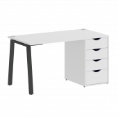 Home Office Стол письменный VR.SP-3-138.4.A Белый/Антрацит металл 1380*720*750