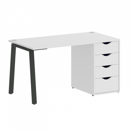 Home Office Стол письменный VR.SP-3-138.4.A Белый/Антрацит металл 1380*720*750