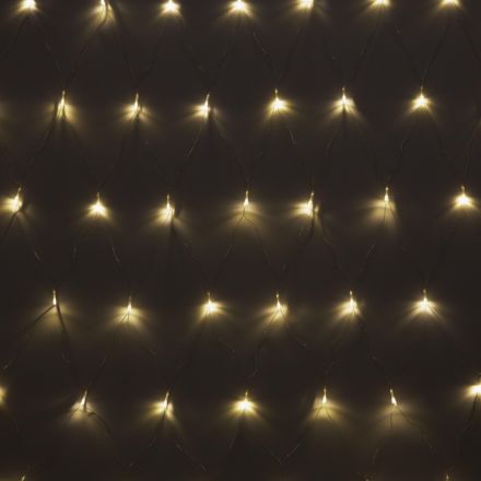 Электрогирлянда теплый желтый, 96LED(1,5х1,5м) прозр пров  IP20