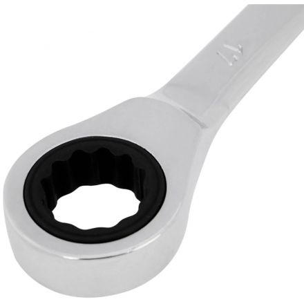 Ключ комбинированный трещоточный 17мм, CrV, зеркальн. хром REXANT 12-5812-1