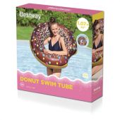 Надувной круг для плавания "Пончик" диаметр 107 см, от 12 лет, до 100 кг, АССОРТИ, BESTWAY, 36118