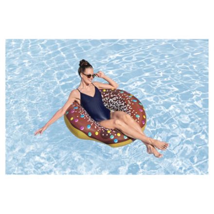 Надувной круг для плавания "Пончик" диаметр 107 см, от 12 лет, до 100 кг, АССОРТИ, BESTWAY, 36118