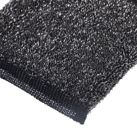 Губка-скрабер 11х10х1,5 см, поролон + металлическая оплетка КОМПЛЕКТ 2 штуки, посуда, уборка, LAIMA, 700058