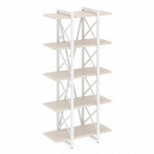 Loft Стеллаж на регулируемых опорах-5 полок VR.L-MST.O-5.4V Денвер светлый/Белый металл 800*400*1650