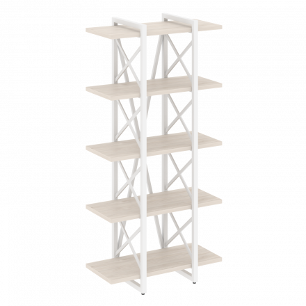 Loft Стеллаж на регулируемых опорах-5 полок VR.L-MST.O-5.4V Денвер светлый/Белый металл 800*400*1650
