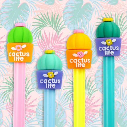 Ручка с топпером шариковая ЮНЛАНДИЯ "Кактус", корпус ассорти, СИНЯЯ, пишущий узел 0,7 мм, 143800 Ручка с топпером шариковая ЮНЛАНДИЯ "Кактус", корпус ассорти, СИНЯЯ, пишущий узел 0,7 мм, 143800