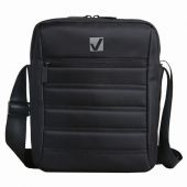 Сумка на плечо BRAUBERG COMPACT с отделением для планшета 9,7'', 2 кармана, черная, 26,5x22x5,5 см, 240500