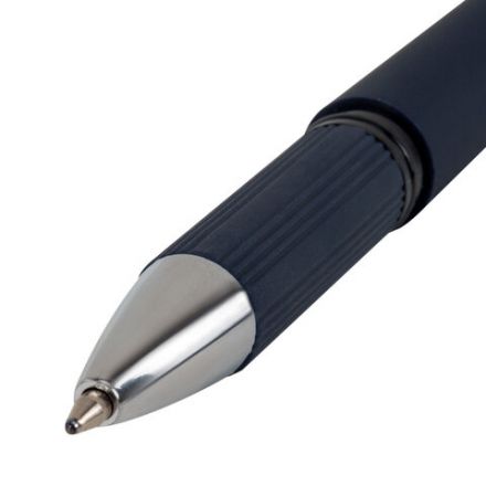 Ручки шариковые с грипом BRAUBERG "VIVID", НАБОР 3 ШТУКИ, СИНИЕ, SOFT TOUCH покрытие, узел 0,7 мм, линия письма 0,35 мм, 144401