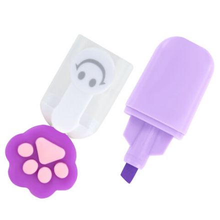 Набор текстовыделителей с топперами 6 ЦВЕТОВ ПАСТЕЛЬ, "ЛАПКИ", линия 1-4 мм, FUNSTER (ФАНСТЕР), 152650