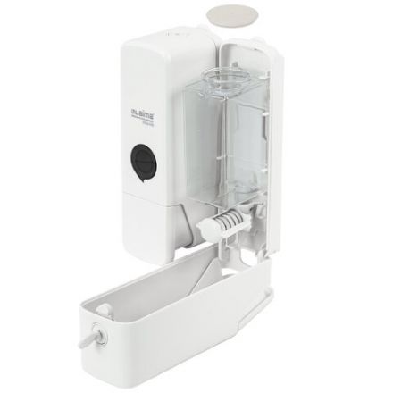 Дозатор двойной 2 х 0,3 л для жидкого мыла/шампуня/геля LAIMA PREMIUM, НАЛИВНОЙ, белый, ABS-пластик, 609499
