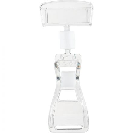 Ценникодержатель на прищепке пластиковый прозрачный (10 штук в упаковке)