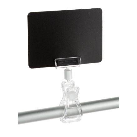 Ценникодержатель на прищепке пластиковый прозрачный (10 штук в упаковке)