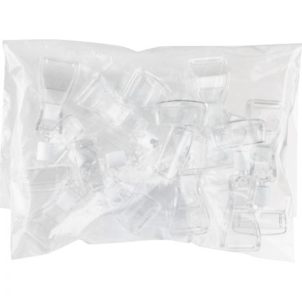 Ценникодержатель на прищепке пластиковый прозрачный (10 штук в упаковке)