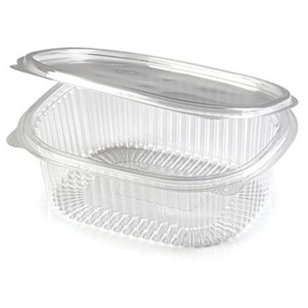 Одноразовый контейнер овальный 500 мл, С КРЫШКОЙ ЮП-РКС, КОМПЛЕКТ 360 шт., прозрачный ПЭТ, ЮПЛАСТ, ЮУПМ6131