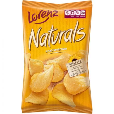 Чипсы картофельные Lorenz Naturals классические, с солью 100г Чипсы картофельные Lorenz Naturals классические, с солью 100г