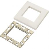 Модуль LANMASTER LAN-FRS45x45/1-WH рамка 1-постовая 45х45, с суппортом, бел