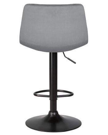 Стул барный DOBRIN TAILOR BLACK, серый велюр (MJ9-75)