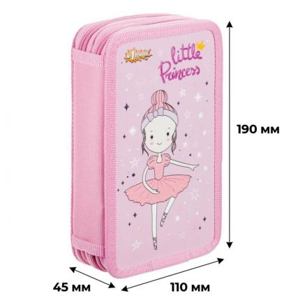 Пенал Балерина  2 отд., ламинат, выборочный лак, 190x110 мм,ПКК 11-19