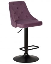 Стул барный DOBRIN JOSEPH BLACK, пудрово-сиреневый велюр (MJ9-52) Стул барный DOBRIN JOSEPH BLACK, пудрово-сиреневый велюр (MJ9-52)