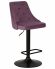 Стул барный DOBRIN JOSEPH BLACK, пудрово-сиреневый велюр (MJ9-52)