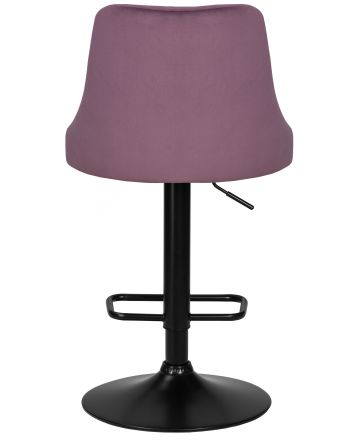 Стул барный DOBRIN JOSEPH BLACK, пудрово-сиреневый велюр (MJ9-52)