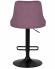 Стул барный DOBRIN JOSEPH BLACK, пудрово-сиреневый велюр (MJ9-52)