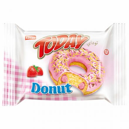 Кекс TODAY "Donut", со вкусом клубники, ТУРЦИЯ, 24 штуки по 40 г в шоу-боксе, 1367т
