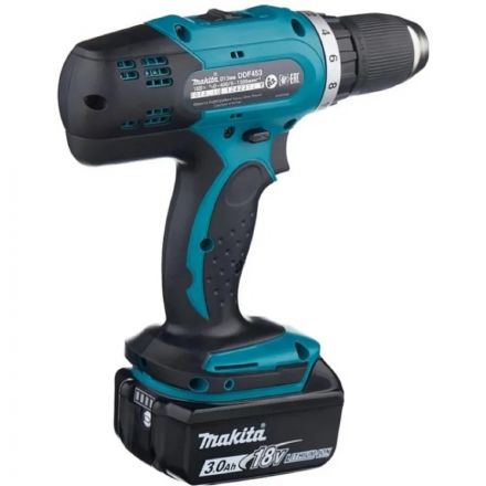 Дрель-шуруповерт аккумуляторная MAKITA 18В, 2АКБ (1.5Ач), 42Нм (DDF453SYE)