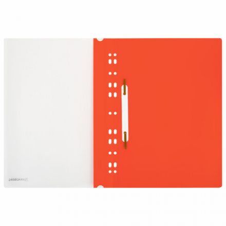 Скоросшиватель пластиковый с перфорацией BRAUBERG EXTRA, А4, 140/180 мкм, красный, 272898