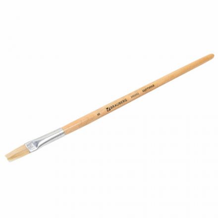 Кисть BRAUBERG, щетина, плоская, № 8, 200202 Кисть BRAUBERG, щетина, плоская, № 8, 200202