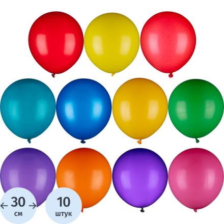 Шары надувные Пастель+Декор наб10шт/уп Х-64(M12 /30см)(100302)(763243).