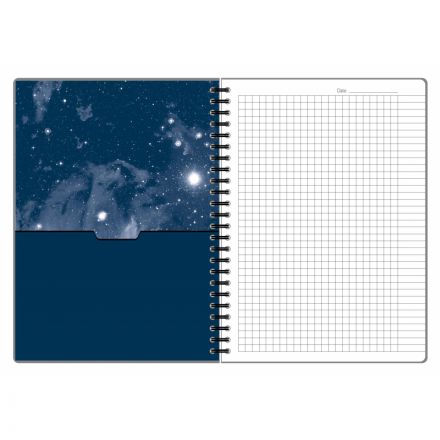 Бизнес-тетрадь Attache Selection Space Galaxy А4 120 листов в клетку на спирали (300х210 мм)
