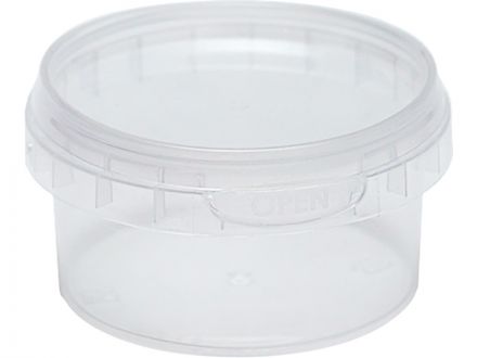 Контейнер п/п 0,08л. круглый, d69мм, с прозрачной крышкой цв. прозрачный